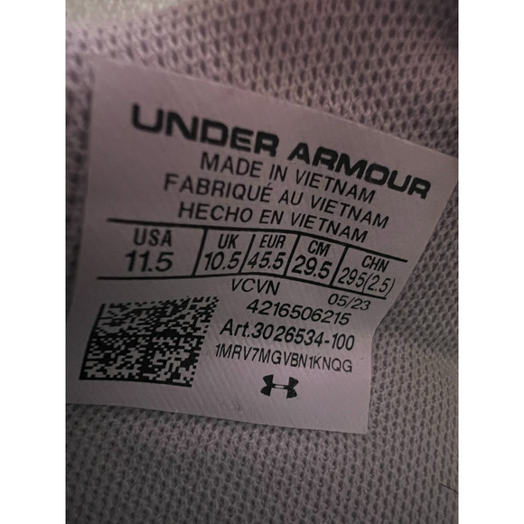 Under Armour Project Rock 6 Men\'s Size 11.5 White Training Shoe 3026534-100 main image 10